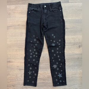 Stella McCartney Mid Rise Straight Leg Black Star Graphic Designer Jeans